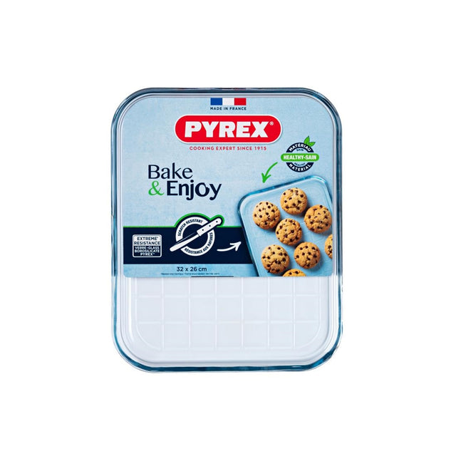 Pyrex Glass Baking Tray 350 x 260 x 20mm - FU128 Baking Trays, Sheets & Pans Pyrex