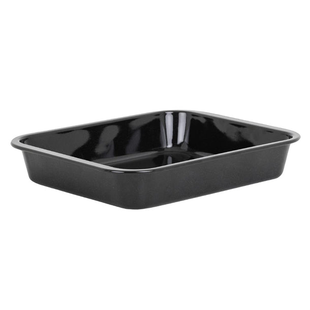 Wham Enamel Roaster Black 360mm - FU145  Baker & Salt   