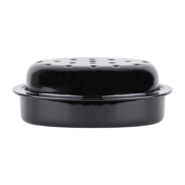 Wham Enamel Oval Roaster Black - FU151  Baker & Salt   