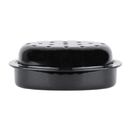 Wham Enamel Oval Roaster Black - FU151  Baker & Salt   