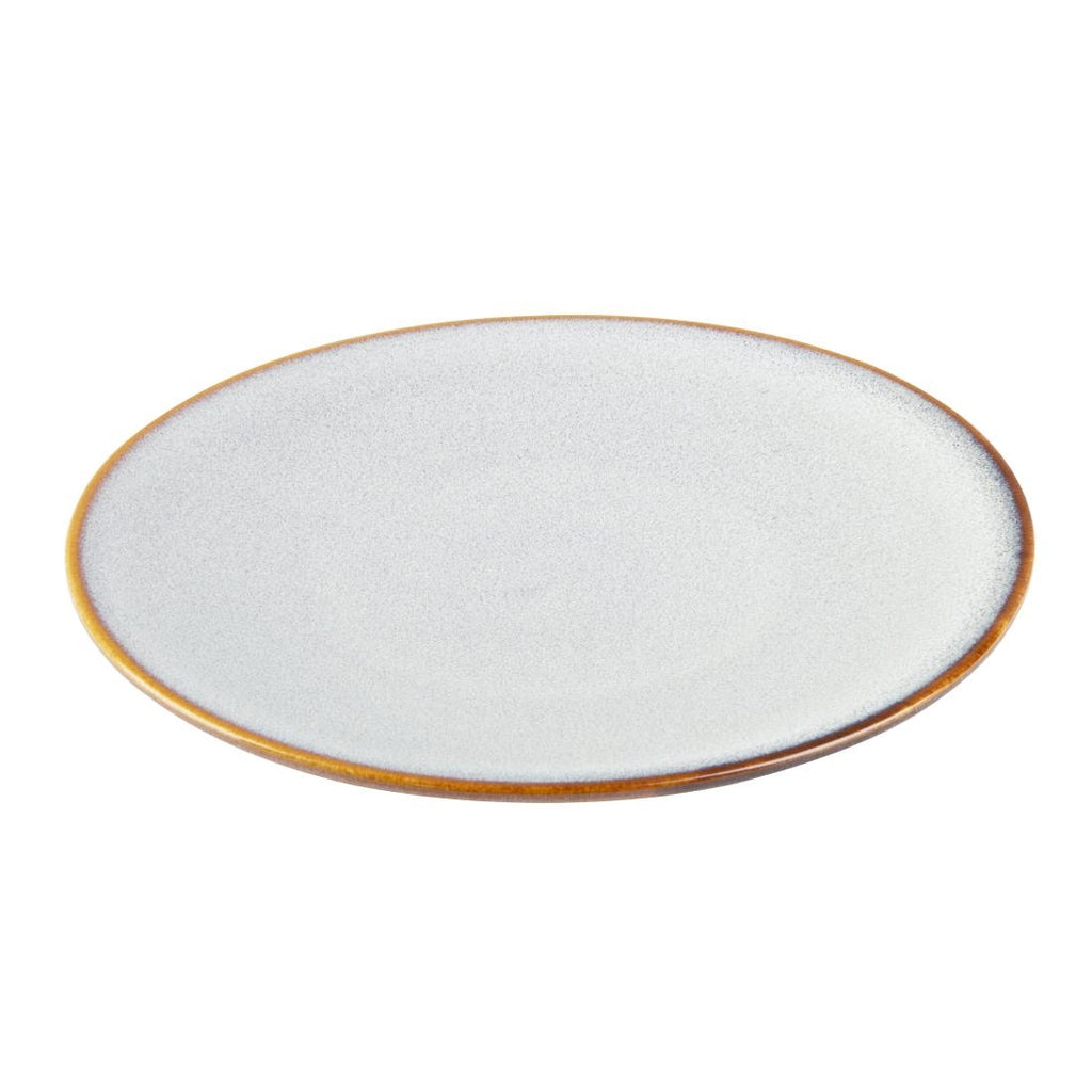 Olympia Drift Grey Plain Coupe Plates 180mm (Pack of 6) - FU189 Plates Olympia