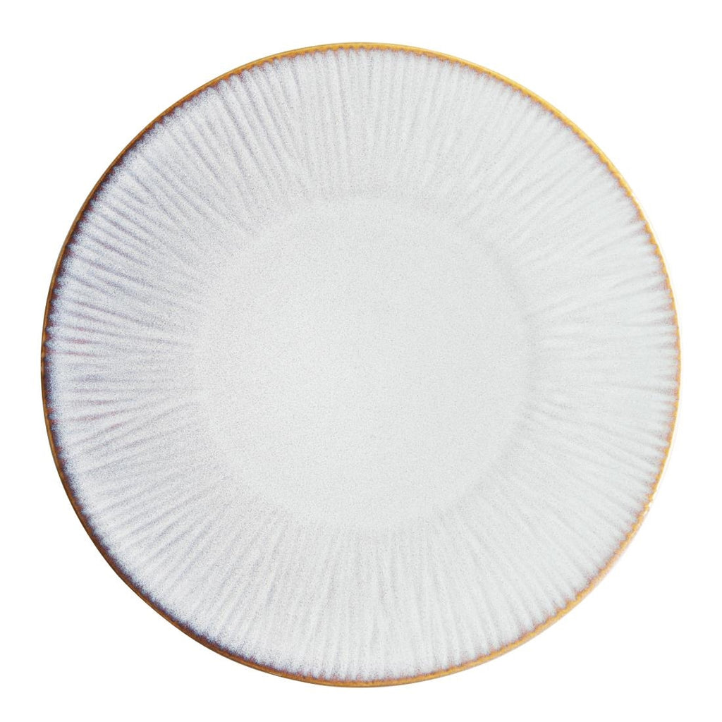 Olympia Drift Grey Embossed Coupe Plates 280mm (Pack of 4) - FU194 Plates Olympia