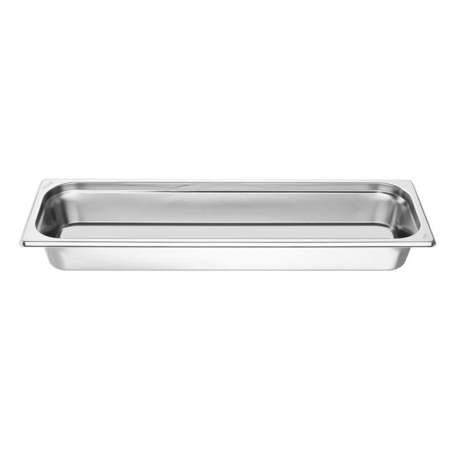 Vogue Stainless Steel Gastronorm 2/4 Tray 65mm - FU262  Vogue   