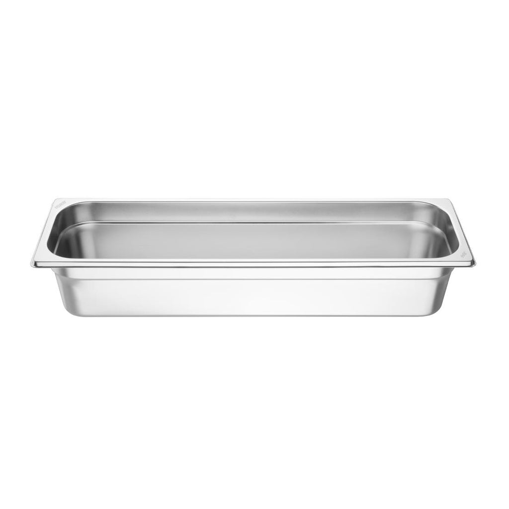Vogue Stainless Steel Gastronorm 2/4 Tray 100mm - FU263  Vogue   