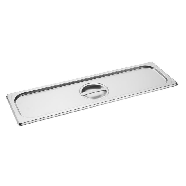 Vogue Stainless Steel Gastronorm 2/4 Lid - FU265  Vogue   