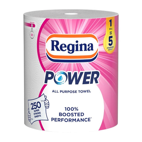 Regina Power All Purpose Kitchen Roll 2Ply (Pack of 6x1 Rolls) - FU298  Regina   