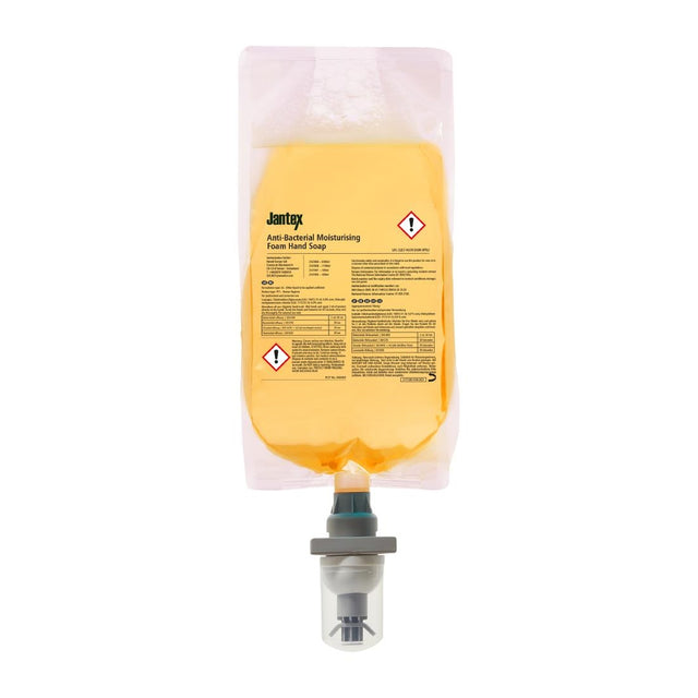 Jantex Foam Anti-Bacterial Hand Soap Refill Pouch 1300ml - FU378  Jantex   