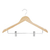 Bolero Wooden Hanger with Anti-Slip Clips (Pack of 10) - FU396  Bolero   