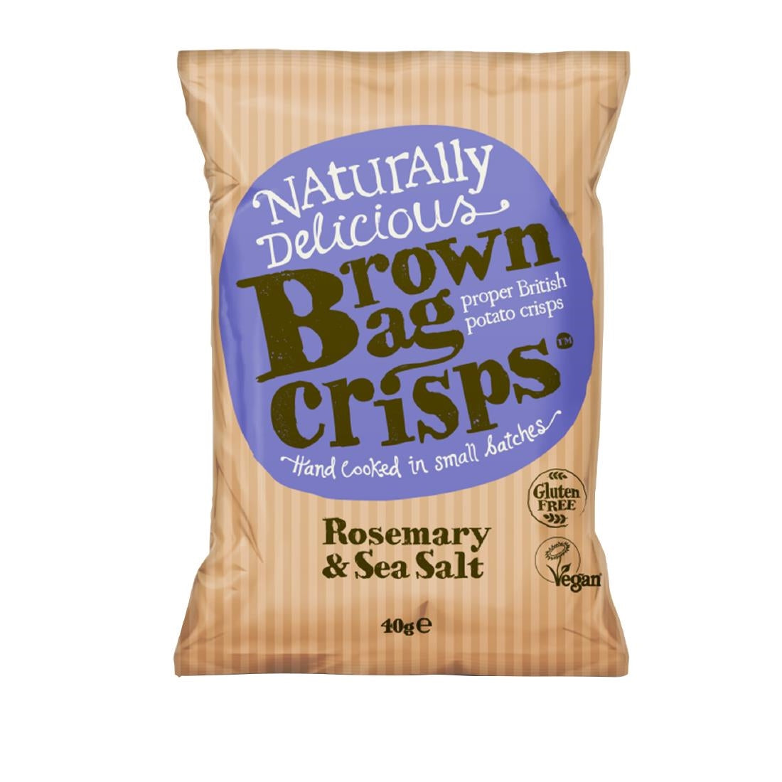 Brown Bag Crisps Rosemary and Sea Salt 40g (Pack of 20) - FU435  Brown Bag Crisps   