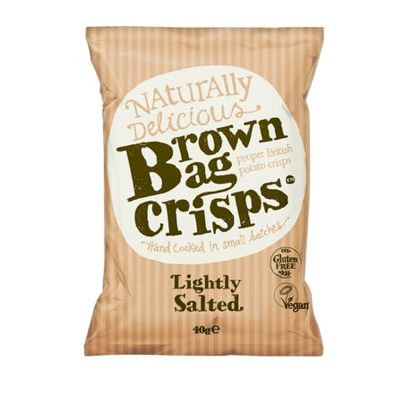Brown Bag Crisps Lightly Salted 40g (Pack of 20) - FU437  Brown Bag Crisps   