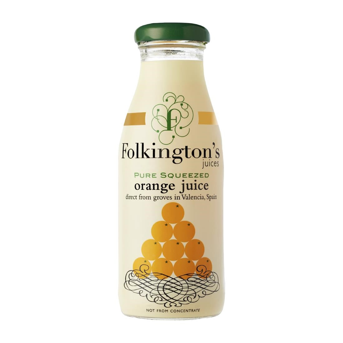 Folkington's Juices Orange Glass Bottle 250ml (Pack of 12) - FU461  Folkington's Juices   