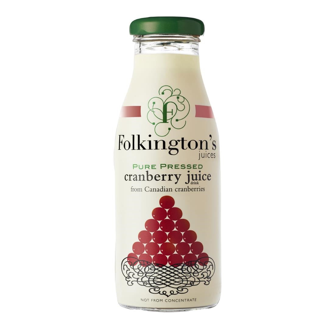 Folkington's Juices Cranberry Glass Bottle 250ml (Pack of 12) - FU465  Folkington's Juices   