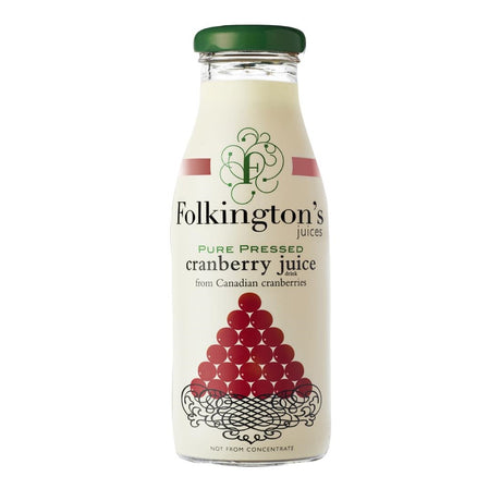 Folkington's Juices Cranberry Glass Bottle 250ml (Pack of 12) - FU465  Folkington's Juices   