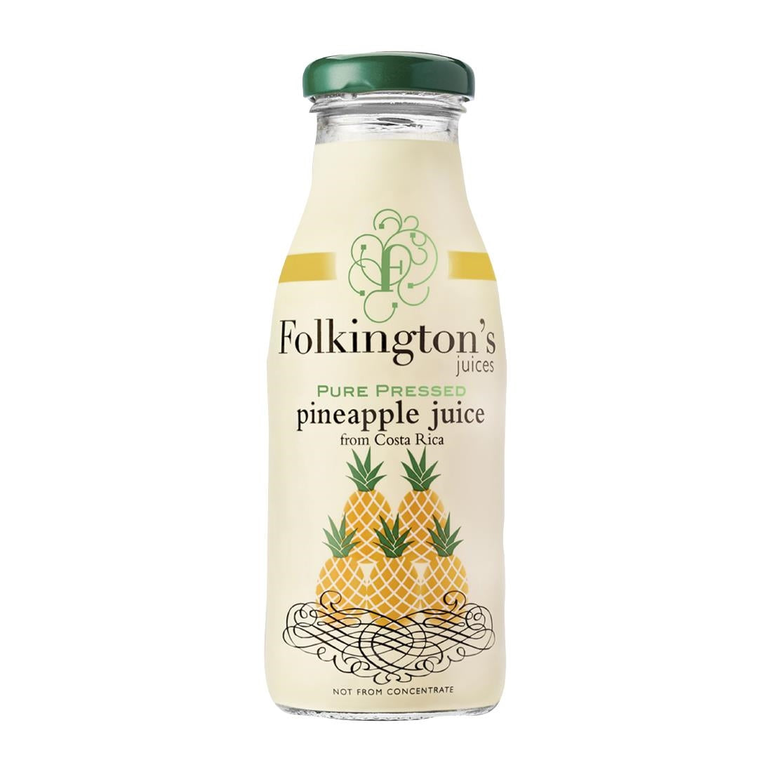 Folkington's Juices Pineapple Glass Bottle 250ml (Pack of 12) - FU466  Folkington's Juices   