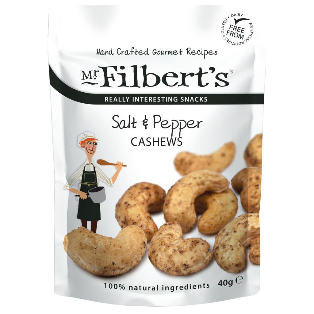 Mr Filbert's Salt & Pepper Cashews 40g (Pack of 20) - FU479  Mr Filbert's   
