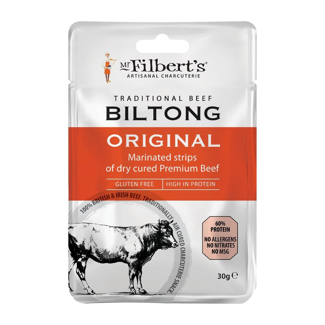 Mr Filbert's Original Biltong 30g (Pack of 20) - FU484  Mr Filbert's   