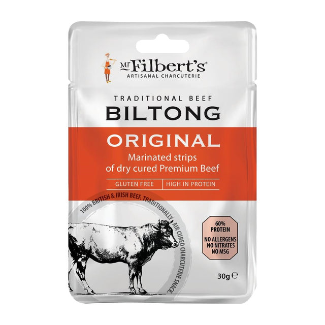 Mr Filbert's Original Biltong 30g (Pack of 20) - FU484  Mr Filbert's   