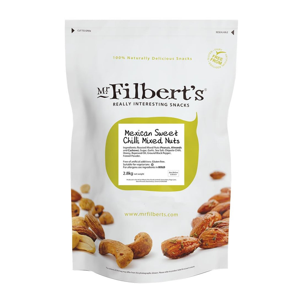Mr Filbert's Loose Serve Catering Bag Mexican Sweet Chilli Nuts 2.8kg - FU486  Mr Filbert's   