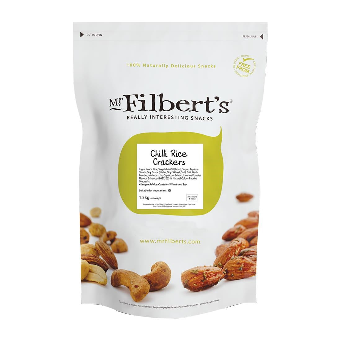 Mr Filbert's Foodservice Bag Chilli Rice Crackers 1.5kg - FU489  Mr Filbert's   