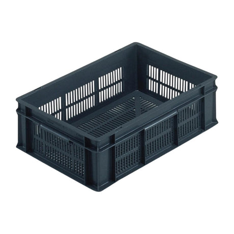 Grey Perforated Stacking Container Large 600x400x175mm - FU499  Fletcher   