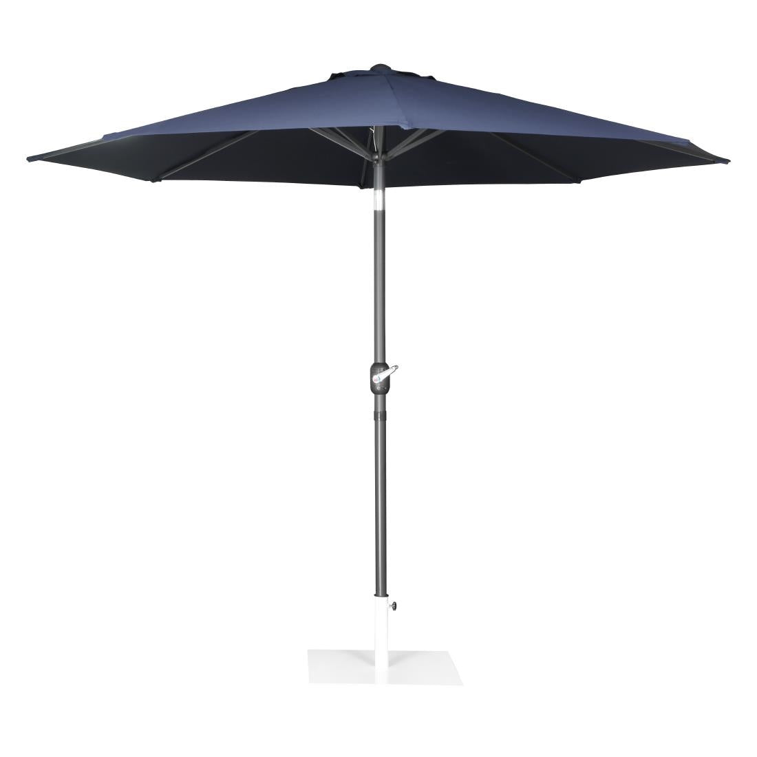 Bolero Seville Round Parasol 3m Diameter Navy Blue - FU504 Parasols and Sunloungers Bolero