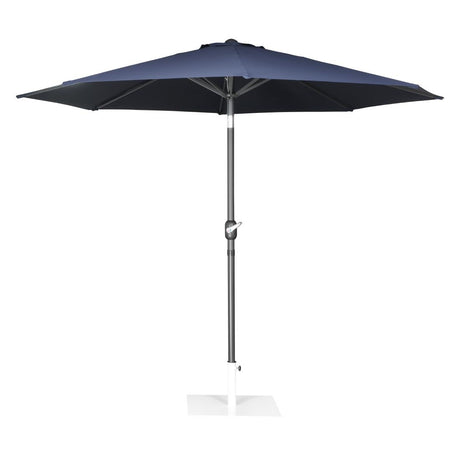 Bolero Seville Round Parasol 3m Diameter Navy Blue - FU504 Parasols and Sunloungers Bolero