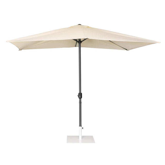 Bolero Seville Square Parasol 2x3m Cream - FU505 Parasols and Sunloungers Bolero
