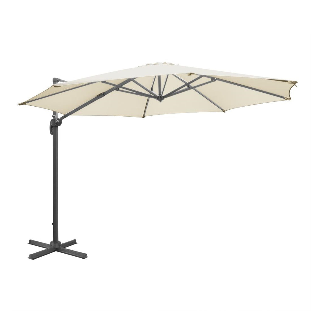 Bolero Venice Heavy Duty Parasol Cream 3.5m - FU507 Parasols and Sunloungers Bolero
