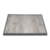 Bolero Wood Grain Effect Outdoor Tempered Glass Table Top Grey Trim 700mm - FU515 Wood Effect Table Tops Bolero   