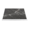 Bolero Dark Granite Effect Outdoor Tempered Glass Table Top White Trim 700mm - FU516 Stone Effect Table Tops Bolero   