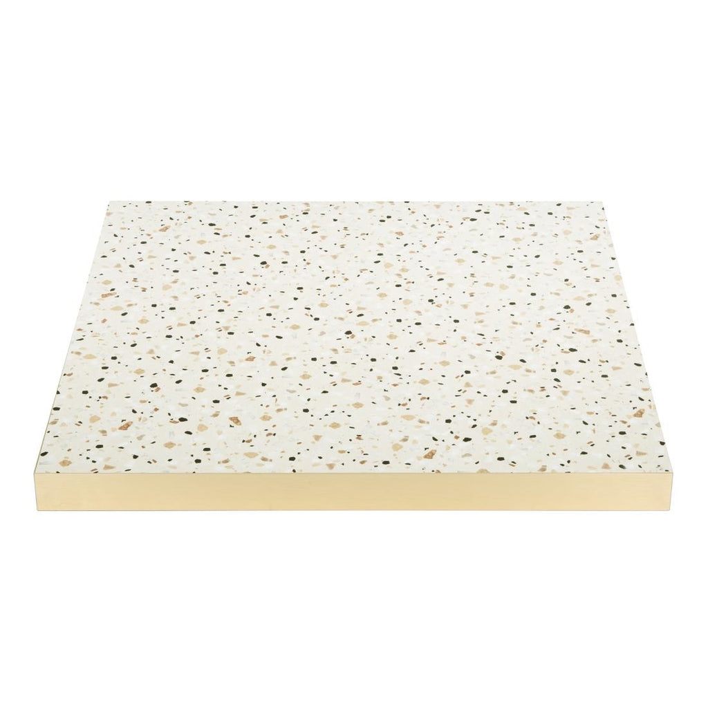 Bolero Terrazzo Style Square Table Top 700x700mm - FU519 Stone Effect Table Tops Bolero   