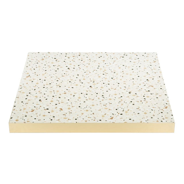 Bolero Terrazzo Style Square Table Top 700x700mm - FU519 Stone Effect Table Tops Bolero   