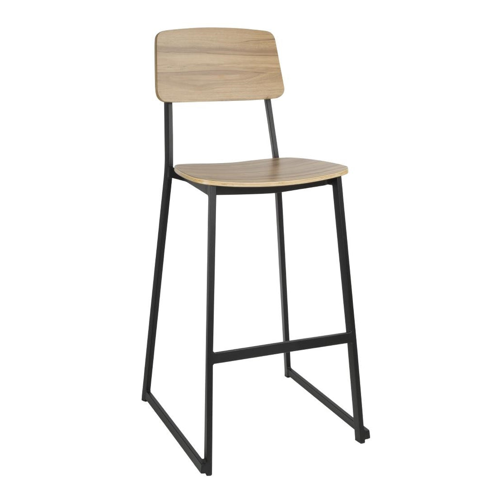 Bolero Beaufort Wooden Interior High Stools (Pack of 2) - FU525 All Stools Bolero   