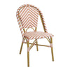 Bolero Parisian Style Rattan Side Chair Coral (Pack of 2) - FU534 Rattan & Wicker Effect Chairs Bolero   