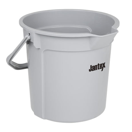 Jantex Grey Graduated Bucket with Pouring Lip 14ltr - FU589  Jantex   