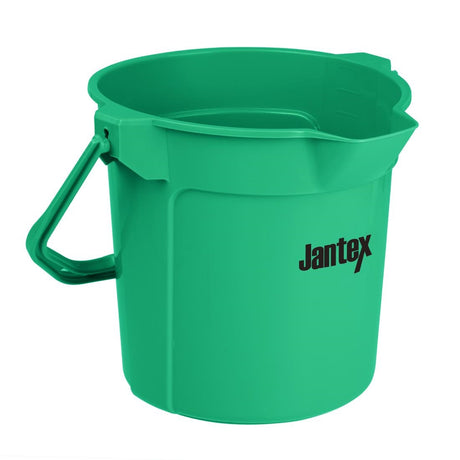 Jantex Green Graduated Bucket with Pouring Lip 10ltr - FU833  Jantex   