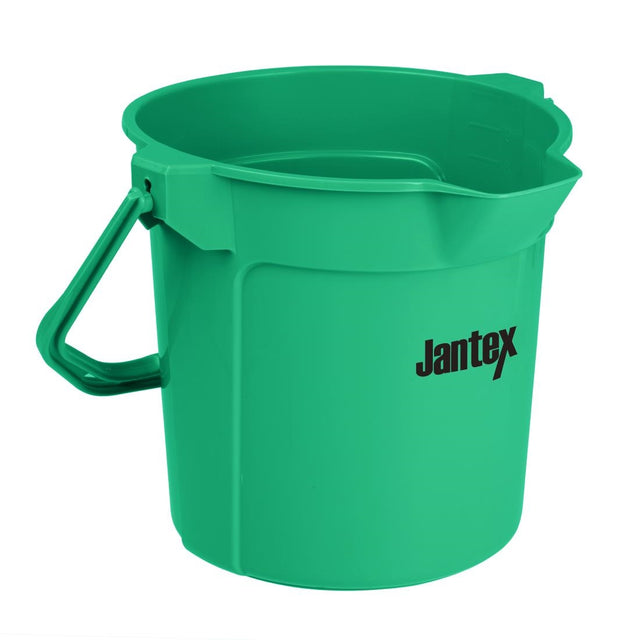 Jantex Green Graduated Bucket with Pouring Lip 10ltr - FU833  Jantex   
