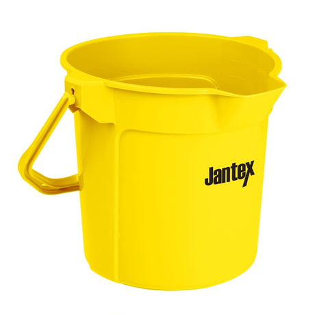 Jantex Yellow Graduated Bucket with Pouring Lip 10ltr - FU834  Jantex   