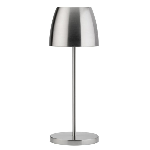 Utopia Montserrat LED Cordless Table Lamp 300mm Brushed Silver (Pack of 6) - FU987  Utopia   