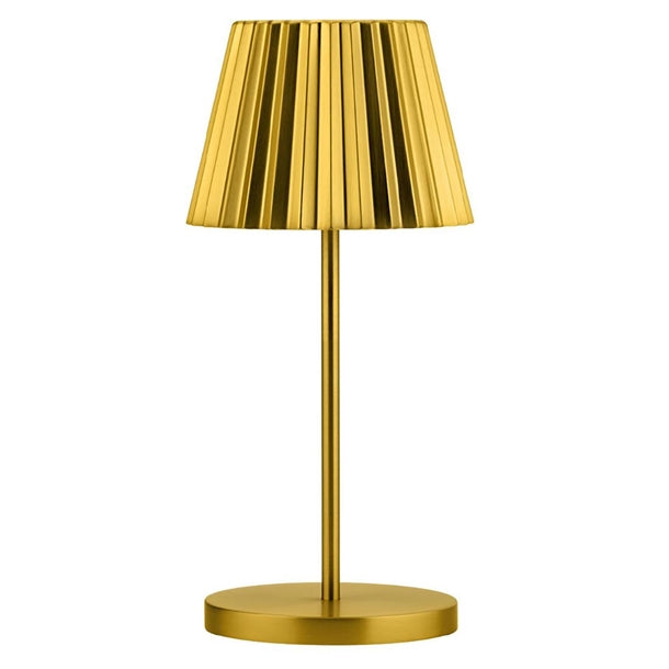Utopia Dominica LED Cordless Table Lamp 260mm Brushed Gold (Pack of 6) - FU990  Utopia   