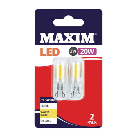 Maxim LED G9 Warm White Light Bulb 2/20w (Pack of 2) - FW513  Status   