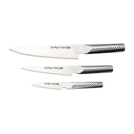 Global Knives Ukon Range 'Sakura' 3 Piece Knife Set - FW535  Global   