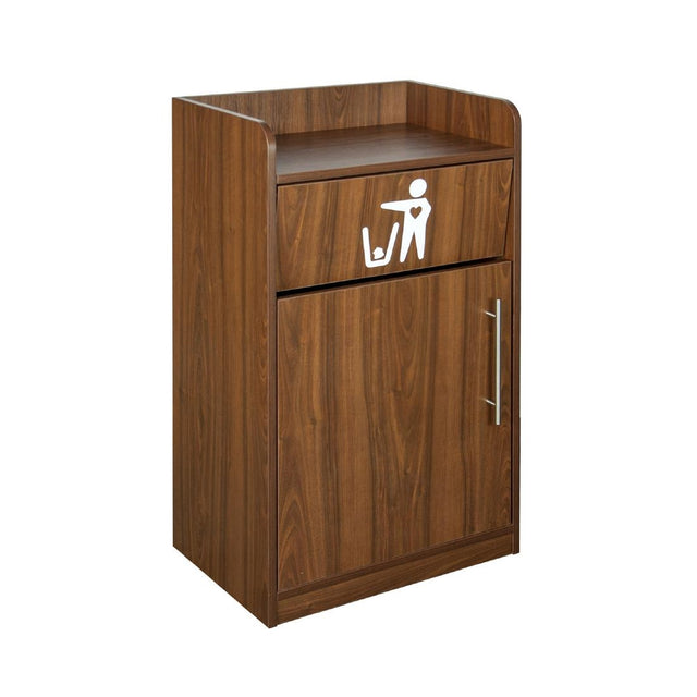 Litter Bin and Tray Stand Walnut Finish - FW546  YCR   