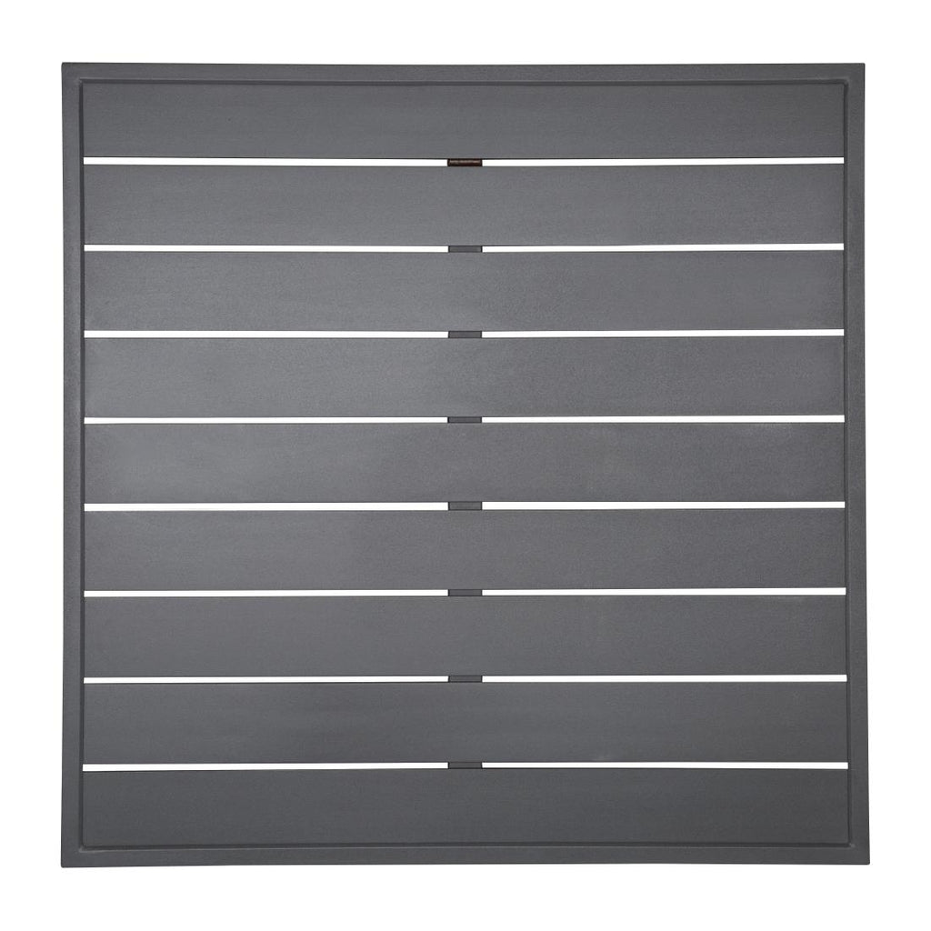 Bolero Aluminium Square Table Top Dark Grey 700mm - FW597 Aluminium Table Tops Bolero   