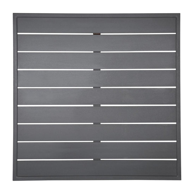 Bolero Aluminium Square Table Top Dark Grey 700mm - FW597 Aluminium Table Tops Bolero   