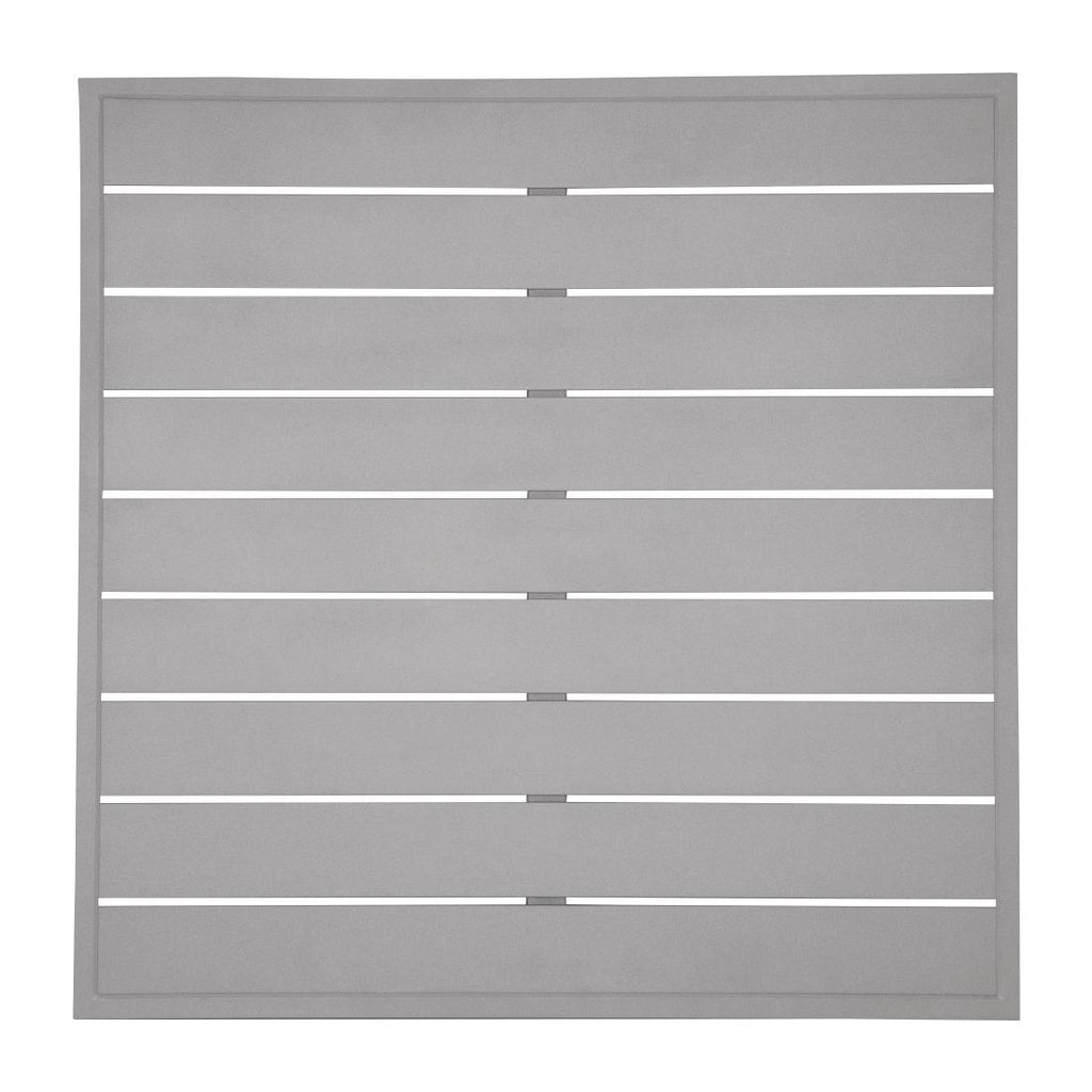 Bolero Aluminium Square Table Top Light Grey 700mm - FW598 Aluminium Table Tops Bolero   