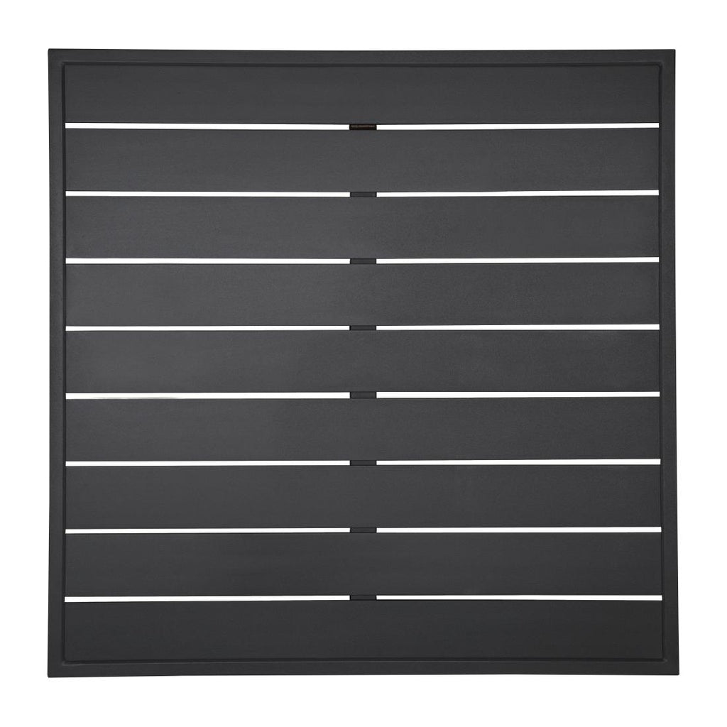 Bolero Aluminium Square Table Top Black 700mm - FW599 Aluminium Table Tops Bolero   