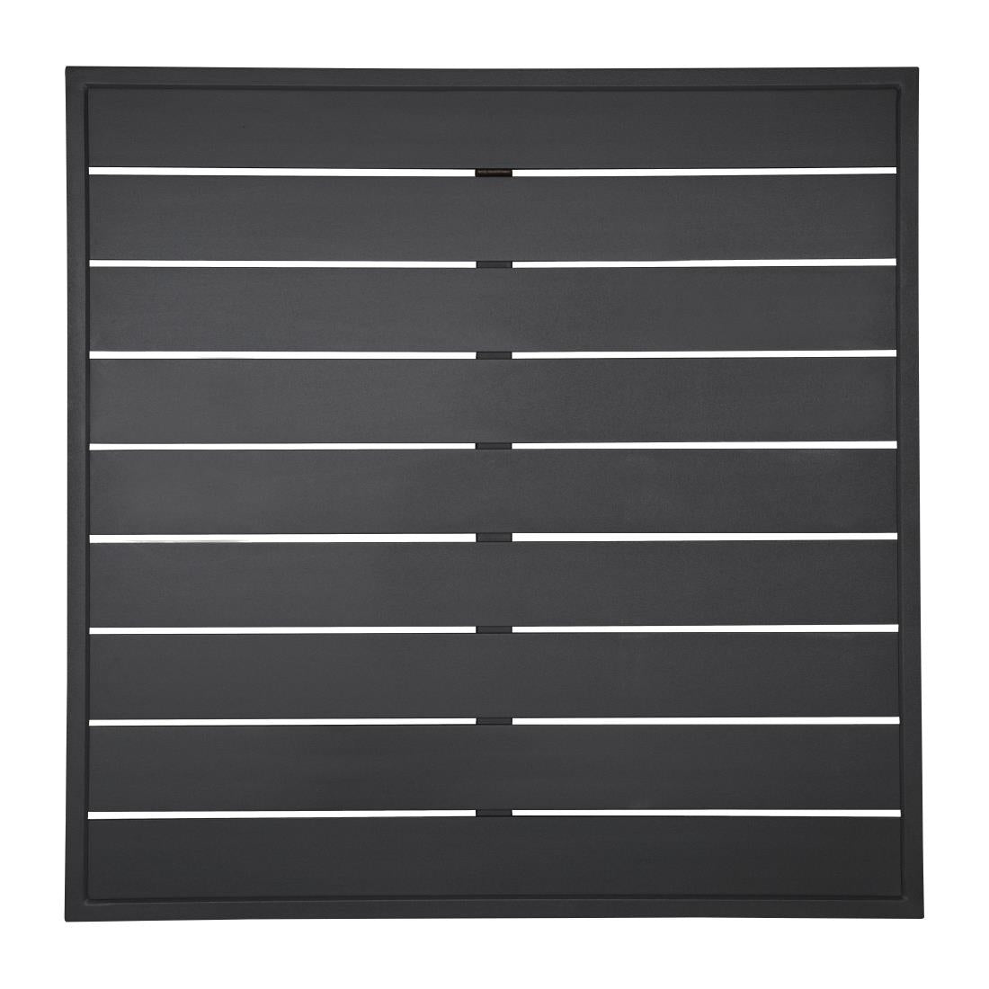 Bolero Aluminium Square Table Top Black 700mm - FW599 Aluminium Table Tops Bolero   