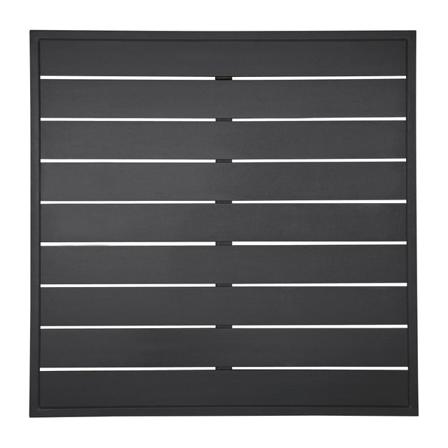 Bolero Aluminium Square Table Top Black 700mm - FW599 Aluminium Table Tops Bolero   