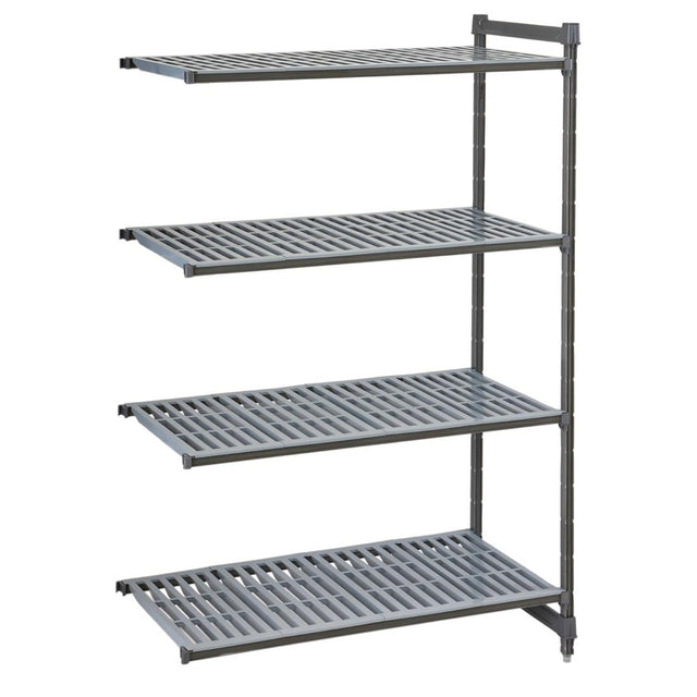Cambro Camshelving Basics Plus Add-On Unit 4 Tier With Vented Shelves 1830H x 1328W x 460D mm - FW615  Cambro   